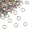 PVD Vacuum Plating 304 Stainless Steel Open Jump Rings STAS-UN0017-78MC-1