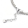 304 Stainless Steel Multi-strand Charm Anklets AJEW-AN00402-3