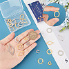 32Pcs 8 Styles 201 Stainless Steel Connector Charms STAS-SC0005-06-3