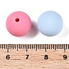 Rubberized Style Imitated Silicone Acrylic Beads MACR-T048-01A-13-3