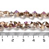 Electroplated Glass Beads Strands EGLA-S174-01B-03-4
