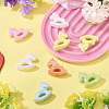 10Pcs UV Plating Opaque Acrylic Beads OACR-TA0004-10-5