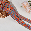 10 Yards Polyester Striped Ribbons SRIB-WH0011-257-4
