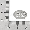 Non-Tarnish 304 Stainless Steel Flat Round Connector Charms STAS-L279-021P-3