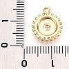 Brass Micro Pave Clear Cubic Zirconia Pendants KK-T075-21G-3