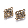 Flower Knot Tibetan Style Alloy Links connectors LS-X-TIBEP-R338-33AB-NR-2