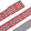 Ethnic style Embroidery Polyester Ribbons OCOR-WH0079-25B-1