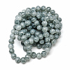 Baking Painted Crackle Glass Beads Strands X-DGLA-Q023-8mm-YS49-3