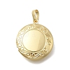 Brass Flat Round Locket Pendants KK-D431-028C-G-1