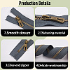12Pcs 6 Colors Nylon Zipper Fastener FIND-GF0008-20A-5