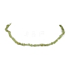 Natural Peridot Chip Beaded Necklace NJEW-JN04616-16-1