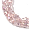 Transparent Electroplate Glass Beads Strands EGLA-N013-T6mm-B18-3