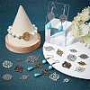 72Pcs 18 Styles Tibetan Style Alloy Connector Charms FIND-SC0003-34-5