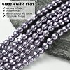 Eco-Friendly Dyed Glass Pearl Round Beads Strands HY-A008-8mm-RB116-3