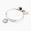 Adjustable Iron Charm Bangles X-BJEW-JB03820-1