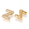 Brass Micro Pave Cubic Zirconia Pendants KK-N254-06G-Z-2