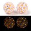 Handmade Luminous Polymer Clay Rhinestone Fancy Beads CLAY-H003-04B-1