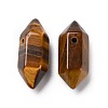 Natural Tiger Eye Double Terminal Pointed Pendants G-C007-02A-20-2