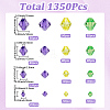 1350Pcs 12 Styles Transparent Acrylic Beads TACR-SP0001-41-2