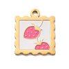 304 Stainless Steel Enamel Pendants STAS-R169-03B-G-1