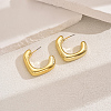 Elegant Geometric Plastic Brass Stud Earrings for Women YI7369-6-1