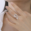 304 Stainless Steel Flower & Phoenix Cuff Open Rings WG0AE90-01-3