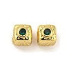 Brass Micro Pave Cubic Zirconia Beads KK-G490-18G-01-1