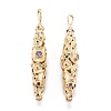 Real 18K Gold Plated Brass Micro Pave Cubic Zirconia Pendants ZIRC-M114-54G-2