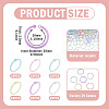 150Pcs 6 Colors Plastic Loose Leaf Book Binder Hinged Rings FIND-TA0010-54A-4