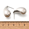 Rack Plating Brass Twist Teardrop Stud Earrings for Women EJEW-K247-02P-3