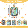 ARRICRAFT 6Pcs Natural Abalone Shell/Paua Shell Pendants KK-AR0003-46-2