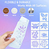 16Pcs 16 Patterns PET Plastic Hollow Out Drawing Painting Stencils Templates AJEW-WH0332-76-5