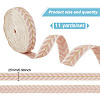 about 10.5~11 yards Ethnic Style Polycotton Jacquard Leaf Ribbons OCOR-GO0001-15B-2