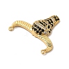 Rack Plating Brass Micro Pave Cubic Zirconia Connector Charms KK-P230-04G-01-3