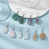 Mixed Raw Natural Gemstone Nugget Dangle Earrings EJEW-JE05493-2