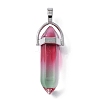 Faceted Bullet Glass Pointed Pendants GLAA-CJC0001-16G-1