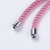 Nylon Twisted Cord Bracelet Making MAK-F018-P-RS-5