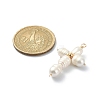 Natural Cultured Freshwater Pearl Rice Pendants PALLOY-JF02075-2