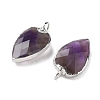 Natural Amethyst Pendants G-G012-13P-07-2