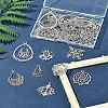 36Pcs 9 Styles Tibetan Style Alloy Chandelier Components Links TIBE-FS0003-24-9