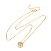 Brass Pave Cubic Zirconia Birth Stone Constellation Pendant Cable Chain Necklaces LS-NJEW-D334-01G-08-4