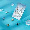 10 pairs 5 Colors Handmade Millefiori Lampwork Earring Stud Settings and Ear Nuts EJEW-UN0001-55-4