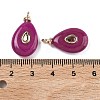 Dyed Natural White Jade Pendants KK-C251-01A-04-3