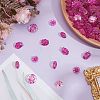 Fuchsia Transparent Acrylic Beads TACR-AR0001-28-4
