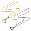 2Pcs 2 Colors Stainless Steel Boxing Glove Pendant Box Chain Necklaces for Men NJEW-HY0001-09B-1
