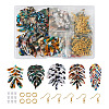 DIY Monstera Leaf Dangle Earring Making Kits DIY-BY0001-38-1