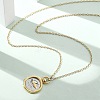 Brass Twelve Constellations Tarot Pendant Necklaces NJEW-Q006-01A-G-1