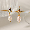 French Delicate Freshwater Pearl & Stainless Steel Stud Earrings PJ3538-2