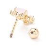 Heart Cat Eye Stud Earrings for Women LS-EJEW-A065-07G-2