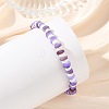 Dyed Natural Freshwater Shell & Glass Seed Beads Stretch Bracelets for Women BJEW-JB14129-3